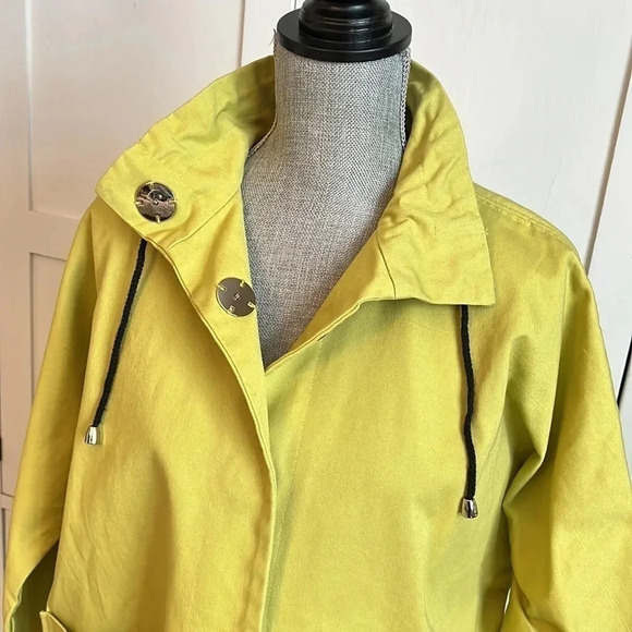 MARLA WYNNE NWOT Pear Green Twill Tent Jacket, Size S - Picture 4 of 11